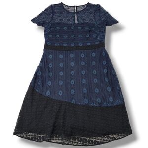 Kensie | Dresses | Brand New Kenzie Ruffle Trim Lace Chiffon Midi Dress |  Poshmark